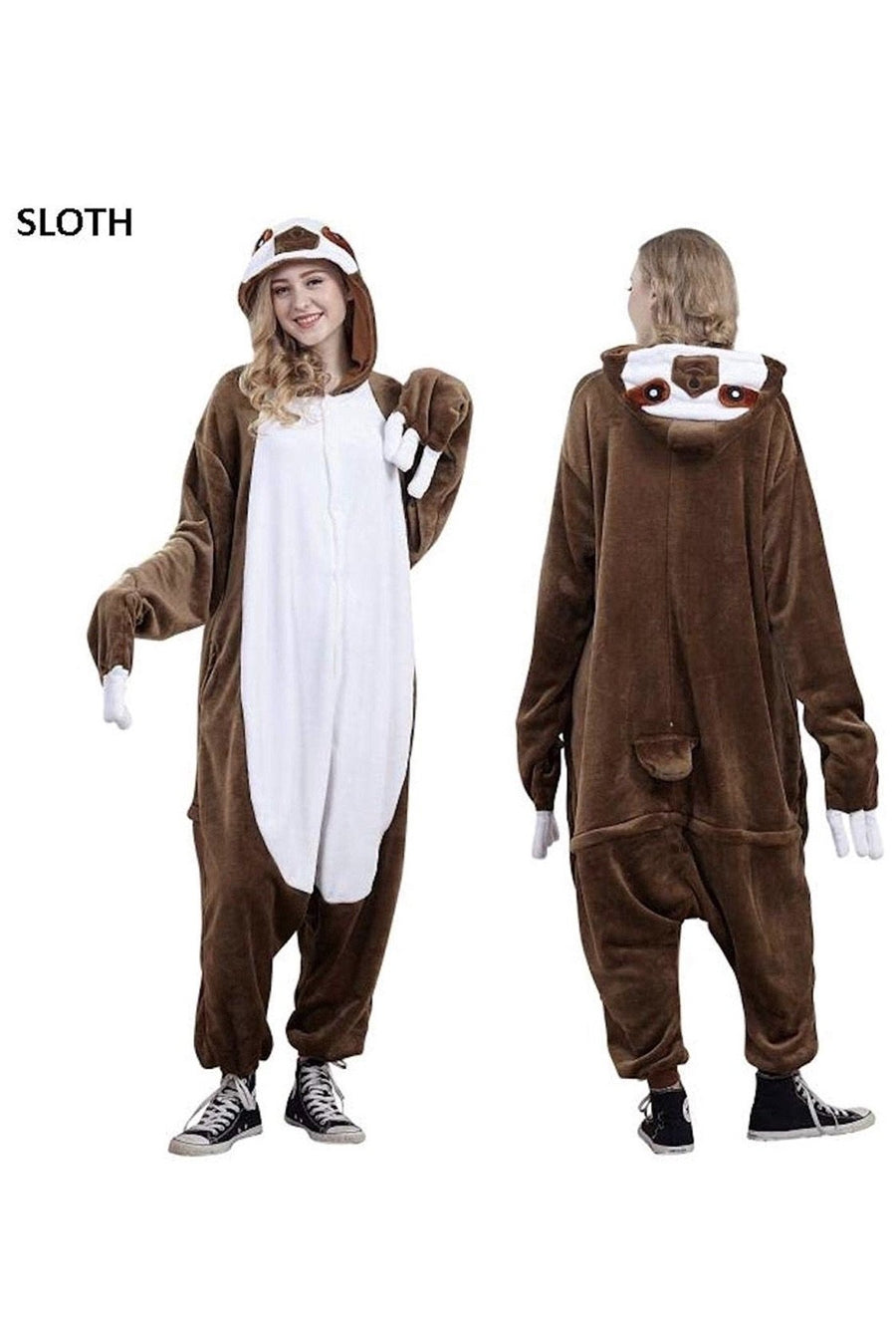 sloth animal pajama onesie jammies kigurumi 