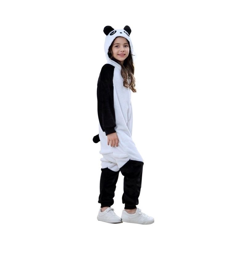 Animal Onesie Pajamas For Kids Unisex Sleepwear Plush One-Piece (Panda)