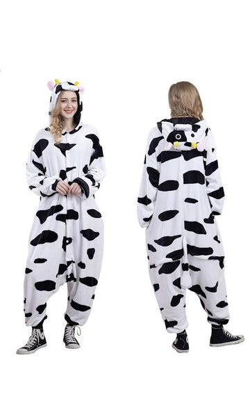 cow animal onesie pajama for adults 