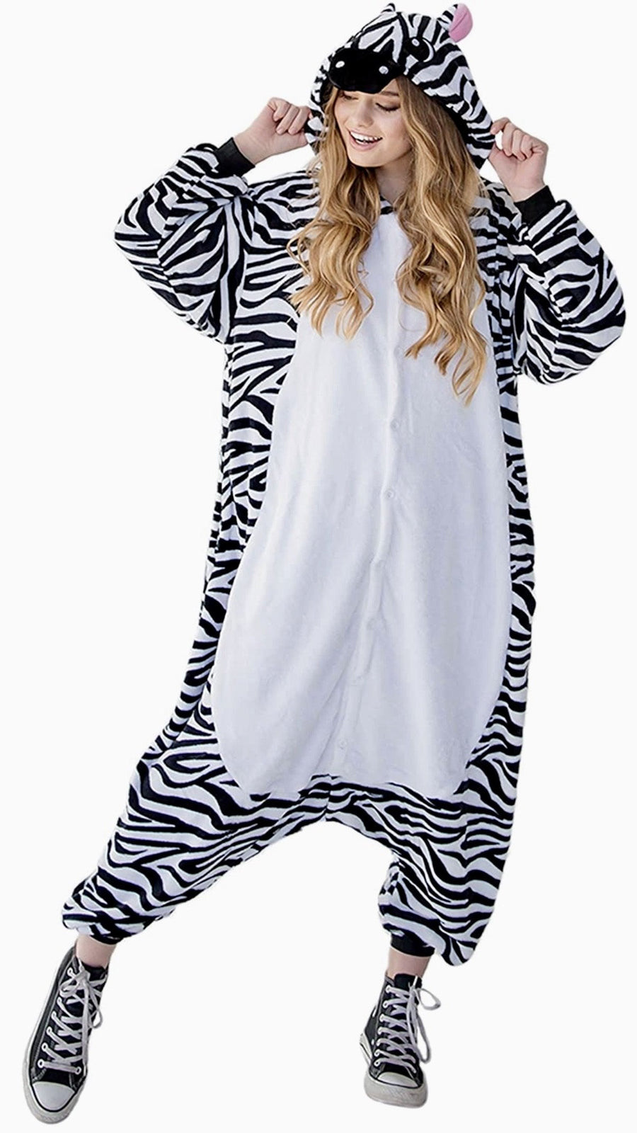 zebra animal onesie pajamas 