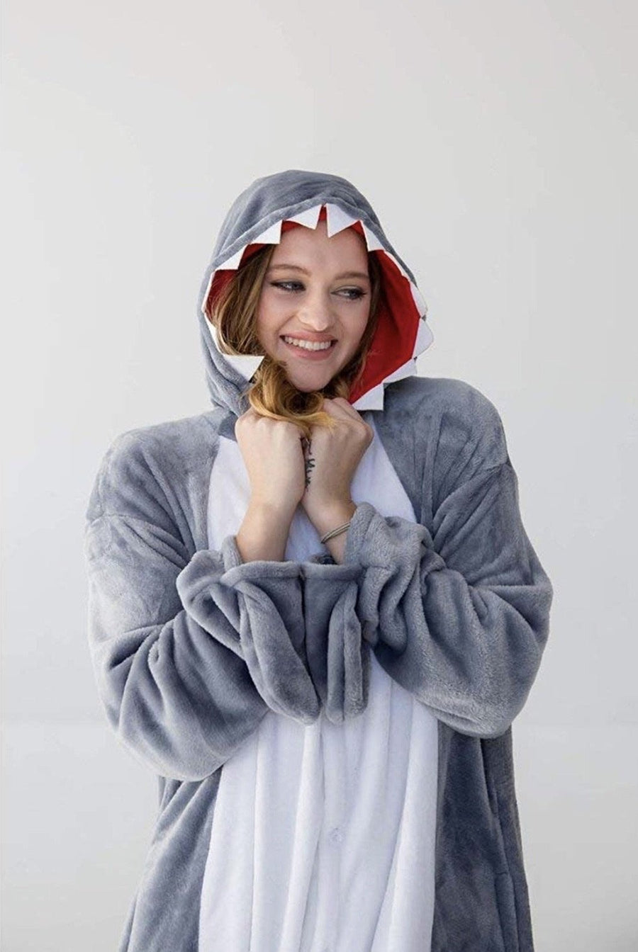 shark onesie pajamas jammies 