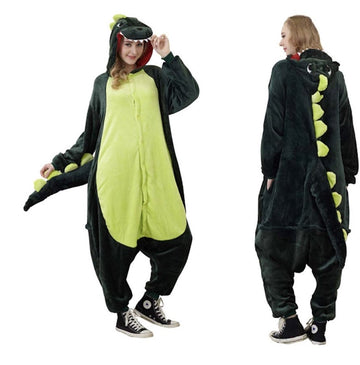 dinosaur onesie for adults cosplay costume pajama sleepwear halloween holiday gift alligator 