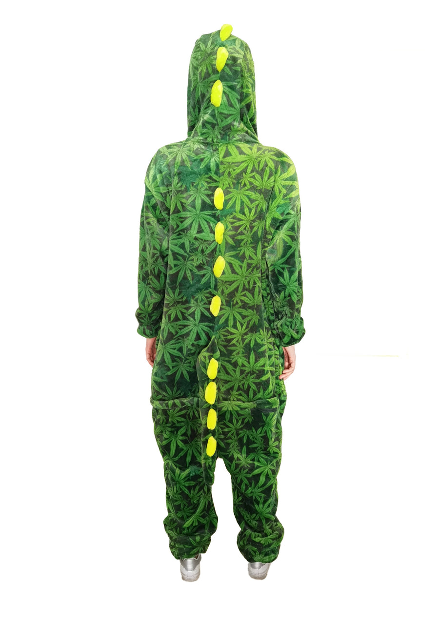 Animal Onesie Pajamas for Adult Unisex Cosplay Costume Plush One Piece (Stoner Dino)