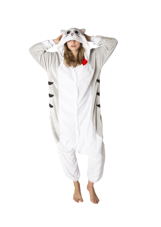 Animal Pajama Onesie For Adult Unisex Plush One Piece (CAT)