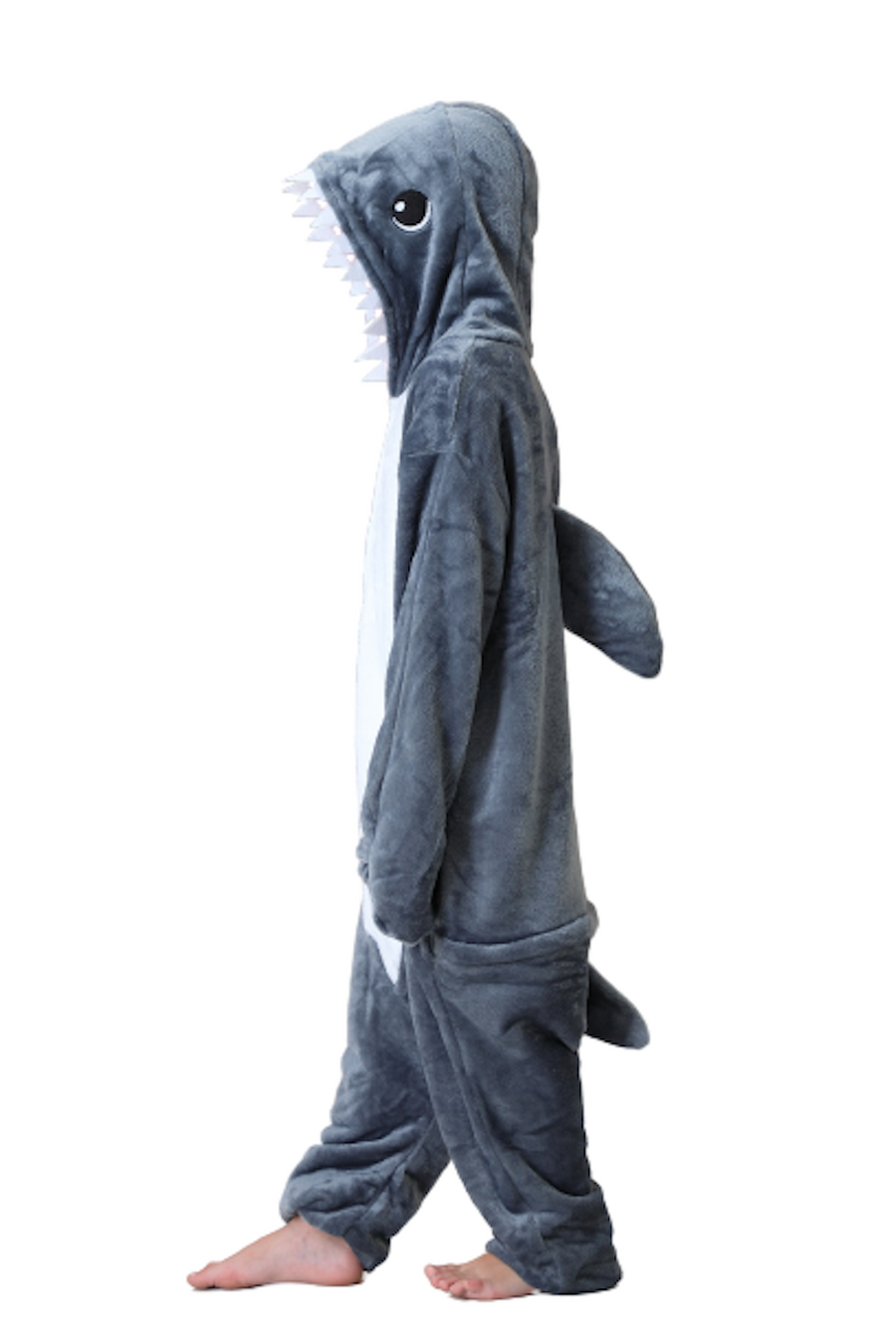 shark onesie for kids costumer for girls boys pajama sleepwear jammies halloween sharkie cosplay kigirumi silver lilly sazac 